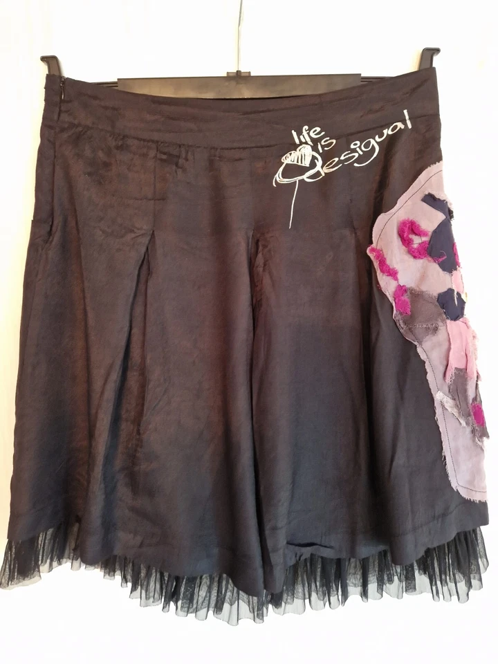 Desigual Rock Damen Gr. 38 schwarz/bunt im A-Line Styl, 100% Viskose, gefüttert - Bild 2 von 2