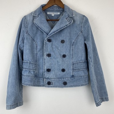 Vintage Tommy Hilfiger size Large Women's Blue Denim Jean Jacket