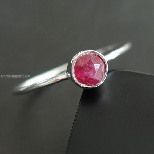Women's Celtic Weave Simulated Ruby Ring - .925 Sterling Silver, Size 6, Sterling Silver Band - View #8