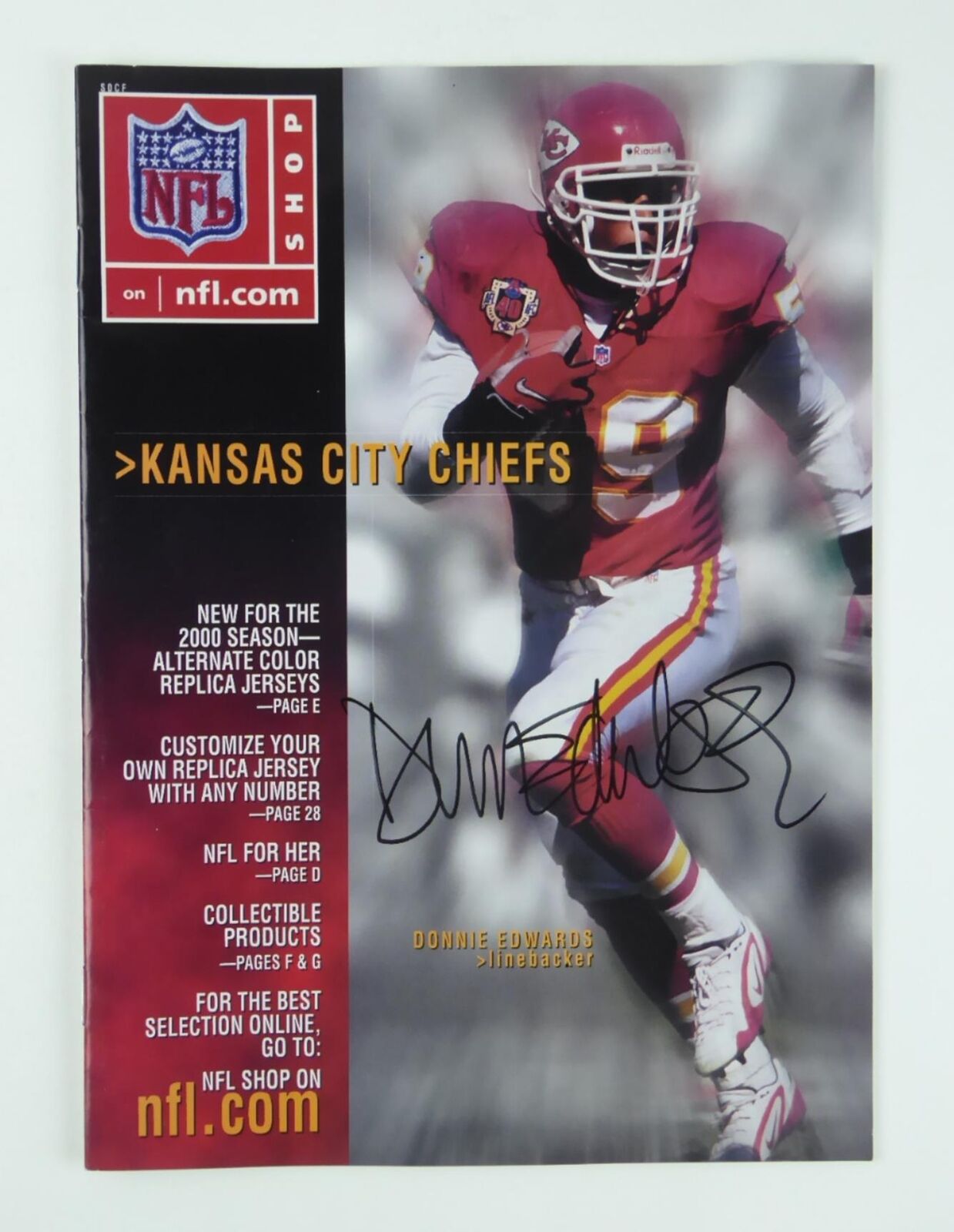 Donnie Edwards Signed Autographed 2000 NFL Shop Magazine Kansas City Chiefs eBay