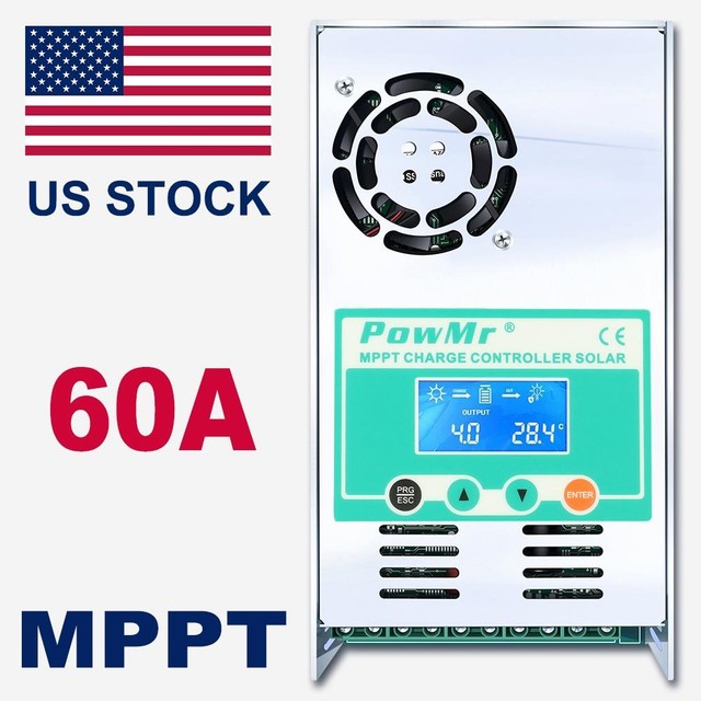 Powmr Mppt 60a Solar Charge Controller For 12v 24v 36v 48v Dc Battery Regulator For Sale Online Ebay