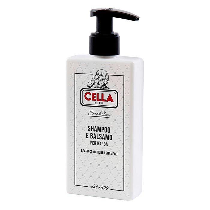 Cella Shaving Milano Luxury Beard Conditioner Shampoo 200ml 2 in 1 antibacterial