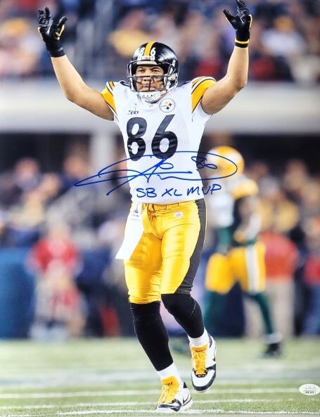 Hines Ward Autographed Signed Pittsburgh Steelers 16x20 "SB XL MVP" photo w JSA Witness COA 