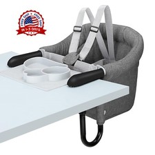 Silla De Comer Para Ni os Asiento Para Mesa Silla con gancho 360 Gray NUEVO US