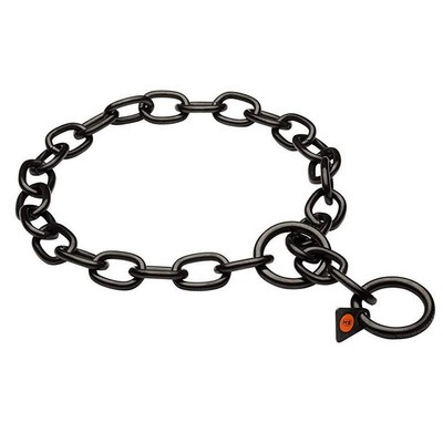 Herm Sprenger Black Stainless Steel Short Link Fur Saver Dog Training Collar ...