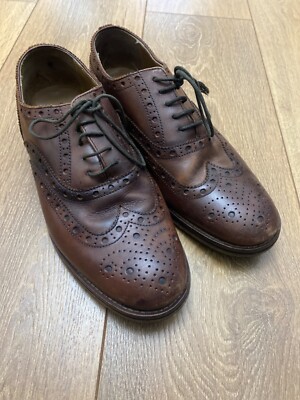 Chapman Moore Mens Brogues UK US dark Brown Leather Formal Dress  Shoes UK