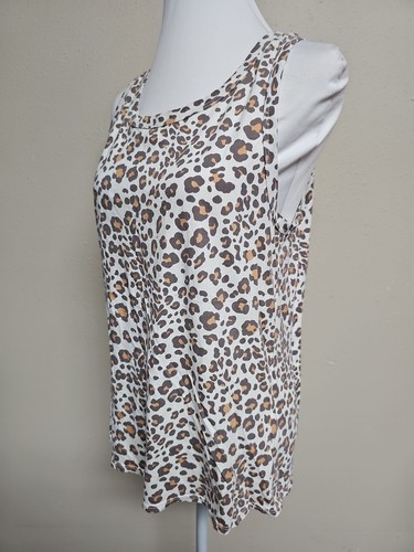 NWT DOLAN ANTHROPOLOGIE Women's Blouse Round Neck Sleeveless Animal Print.Size M - 第 5/14 張圖片