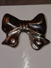 925 Sterling Silver Vintage Hollow Bow Tie Pin Brooch / Pin