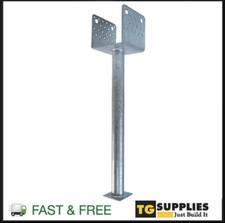 Heavy Duty Galvanised Concrete In U Shape Post Support Bracket | Ground Anchor