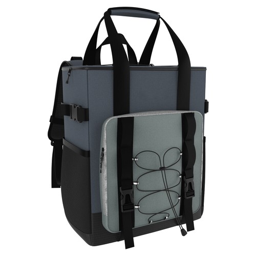 24Cans Cooler Backpack Soft Insulated Bag Leakproof Lunch Box With Handle Big - Picture 9 of 11
