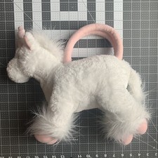 Plush White Unicorn Purse, Pink Feet by RUSS