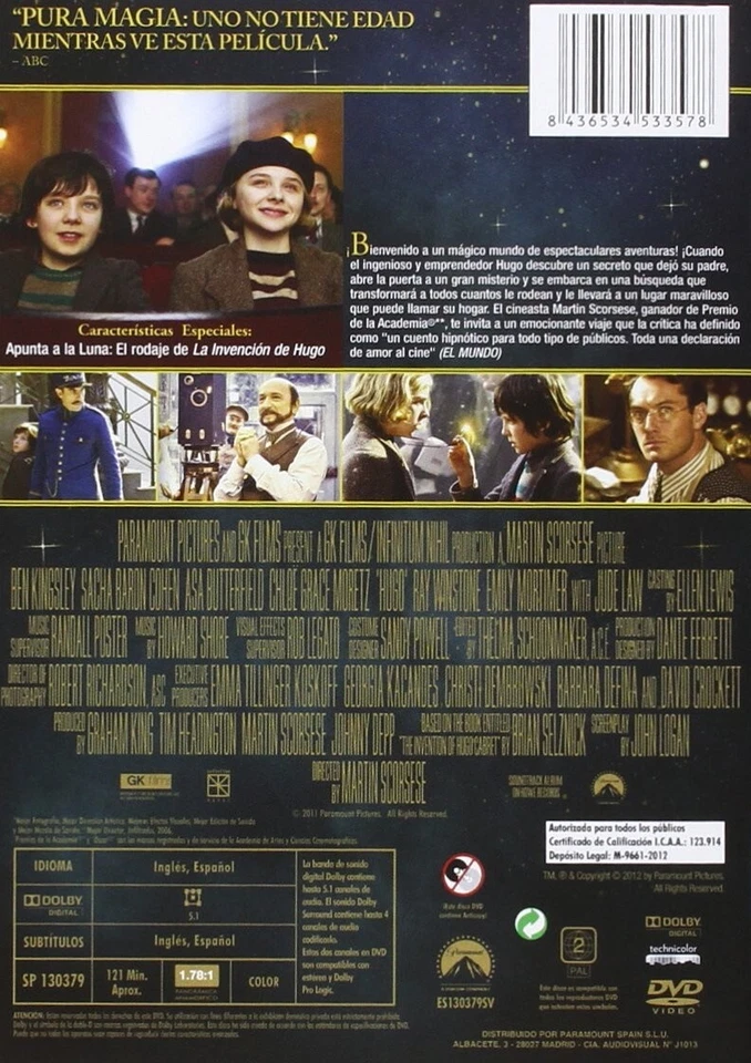 LA INVENCION DE HUGO (DVD) - Imagen 2 de 2