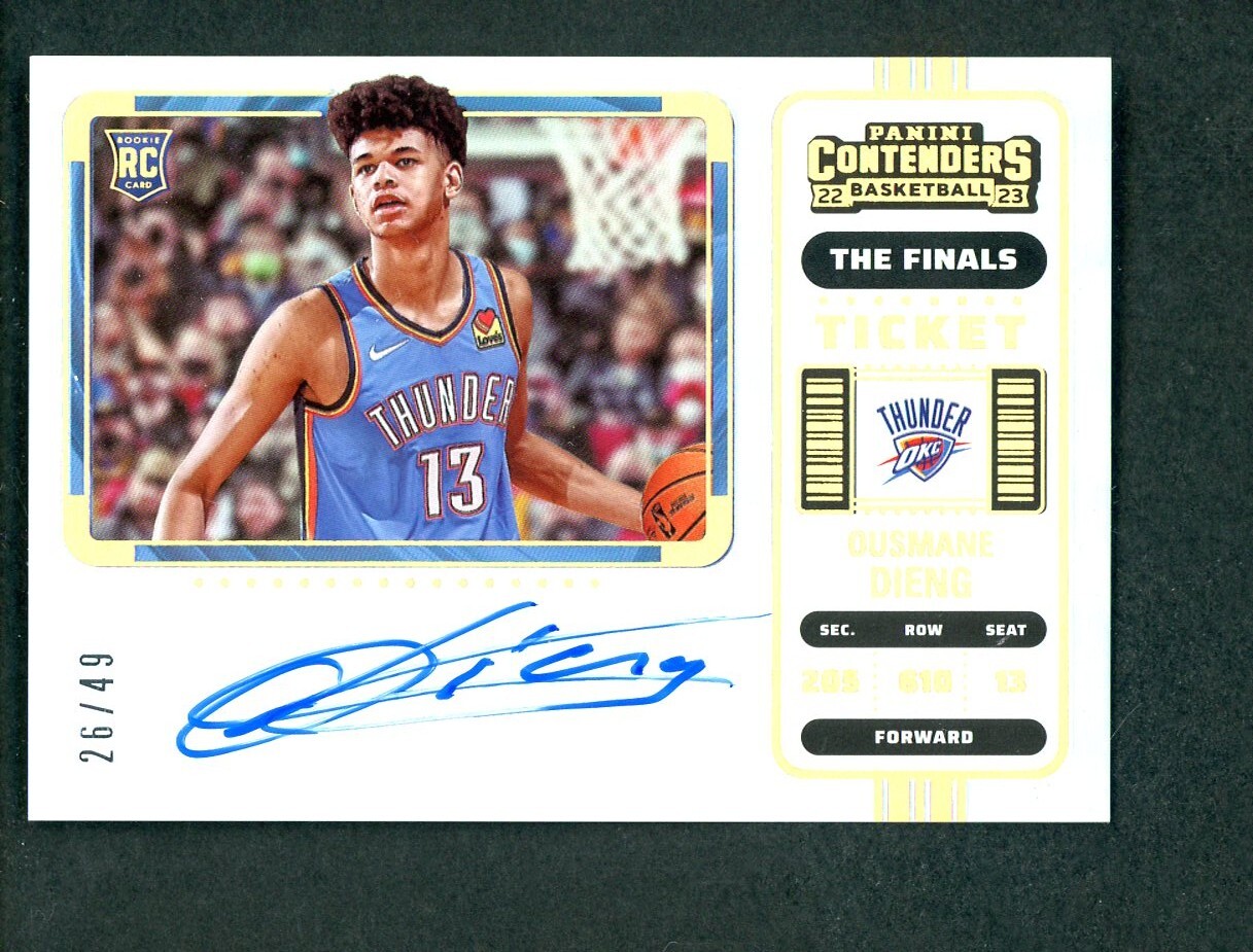 2022-23 Contenders The Finals Ticket #122 Ousmane Dieng RC AUTO 26/49