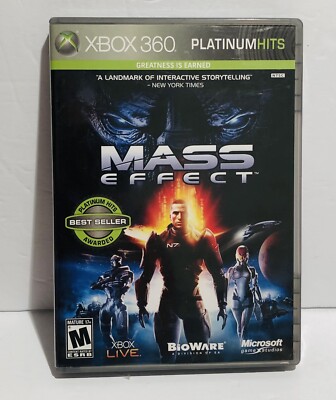Microsoft Xbox 360 Mass Effect Platinum Hits Game 2009 Complete