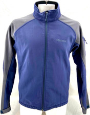 Marmot Softshell Fleece Lined Full Zip Jacket Navy Blue  Grey Men's L