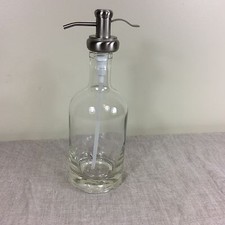 16 Ounce Clear Glass Soap Pump Dispenser Bath Round Silver Farm Bronze Mouthwash