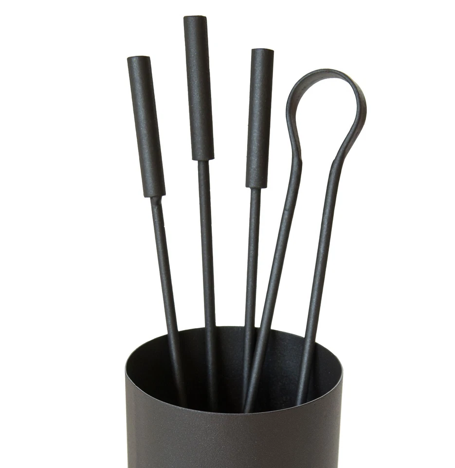 LINEA STYLE CRUCCOLINI SET CAMINO in ferro con secchiello linea Graffite pulizia - Immagine 3 di 4