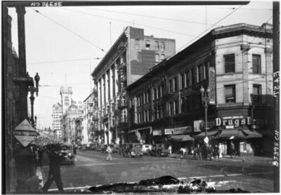 The Intersection Of West Second Street And Broadway California - Old Photo