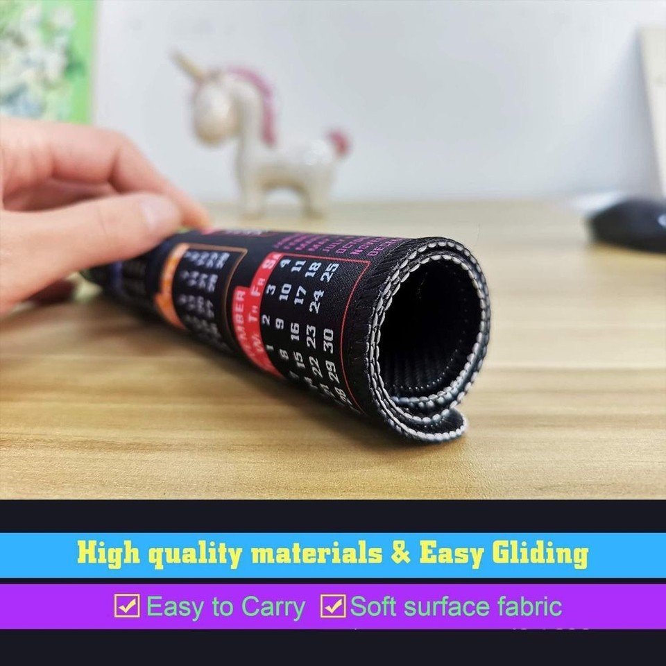 Nonslip 2024 Calendar Mouse Pad 2024 Calendar Game Keyboard Pad Home