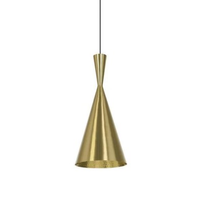 Tom Dixon Beat Shade Tall Pendant Light Brushed Brass BLS03B-EA  NEW in box