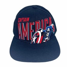 Marvel Avengers Captain America Cap Big Block Black Snapback Hat - One Size