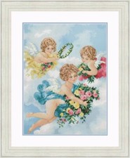 Cross stitch kit Angels 22x29cm Aida 16ct embroidery needlepoint kit