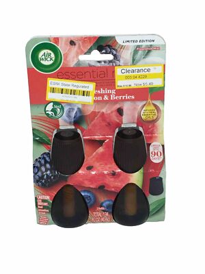 Air Wick Essential Mist Oil Refill, Refreshing Watermelon & Berries - Pack of 2