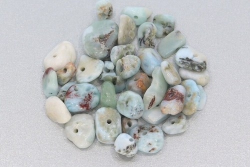 10 g (42,50 € */ 100 g) Larimar Edelstein Splitter gebohrt für Schmuck Herstellu - Bild 2 von 2