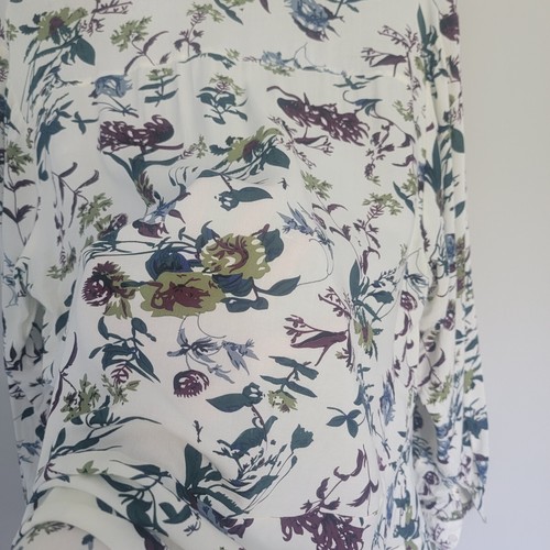 NWT Chelsea & Theodore 2X Long Sleeve Ruffle Hem High Low Floral Tunic Shirt - Picture 6 of 13