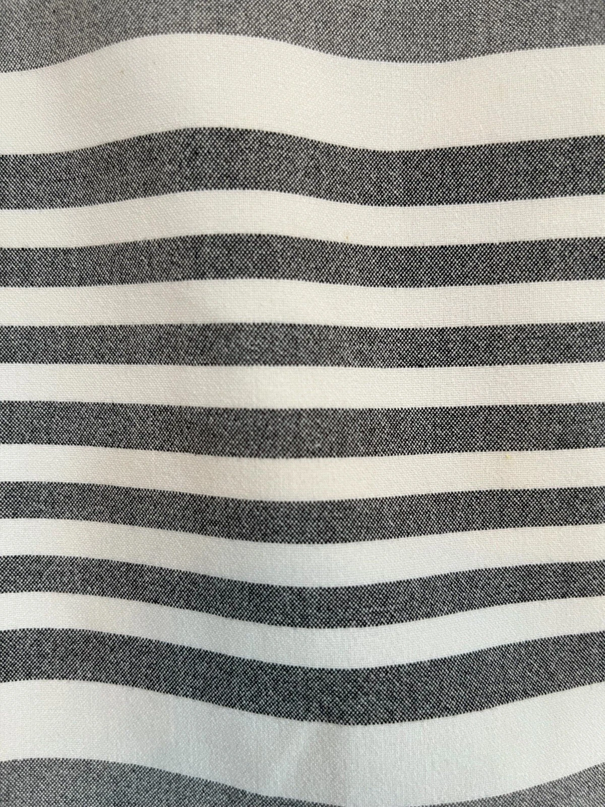 OFF WHITE Abito donna Dana Buchman 14 bianco sporco grigio nero plissettato righe cintura Corpcore