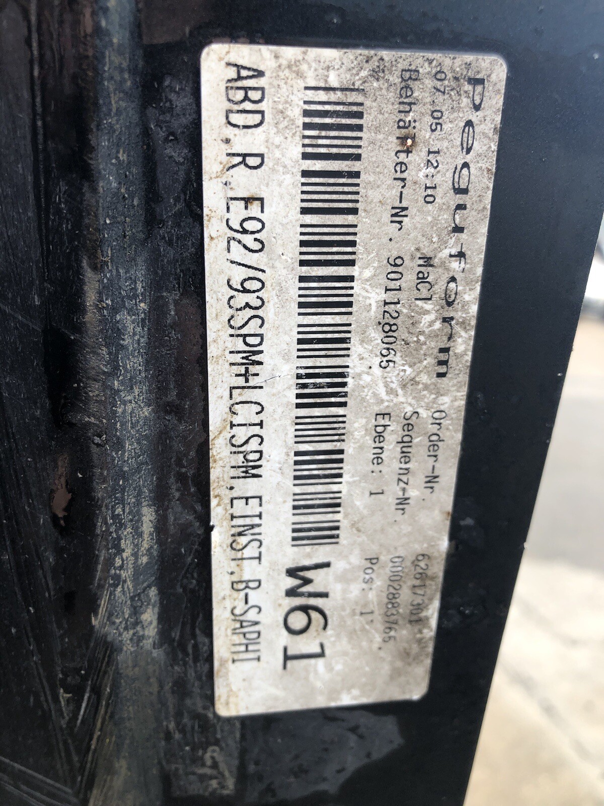 2007 BMW 3 Series M Sport E92 Drivers O/s Side Skirt Black  