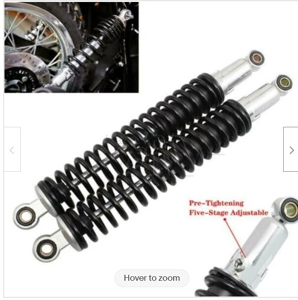 400mm 15.74'' Black Rear Shocks Absorber Universal For Honda XL100 XL125 XL185 - Imagem 2 de 4