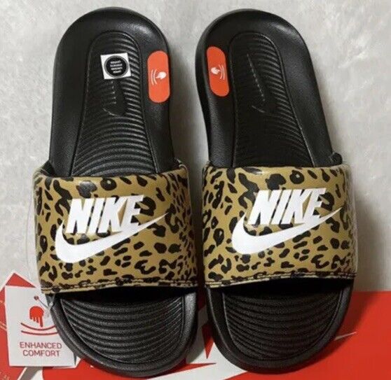 NIKE★シャンスTL W Nike Victori One Sandals Slippers Slides Cheetah Print