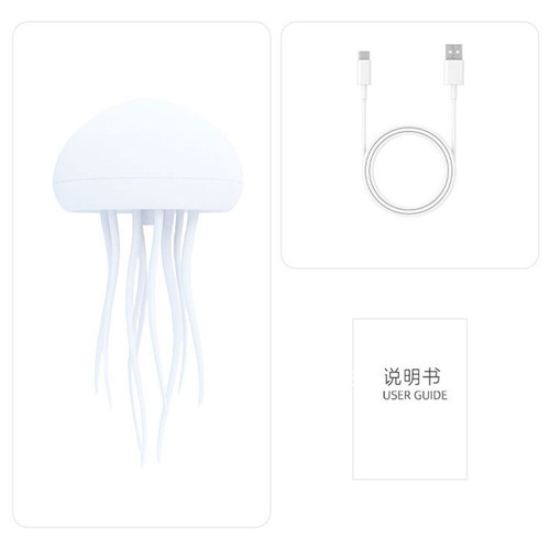 Jellyfish Pendant Light Voice Control Type-C Charge Cute Jellyfish Bedside Lamp - Picture 14 of 18