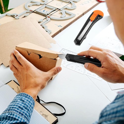 DIYSELF 12-Pack Box Cutters, Disposable Utility Knife Box Cutter Retractable #25 - Picture 2 of 6