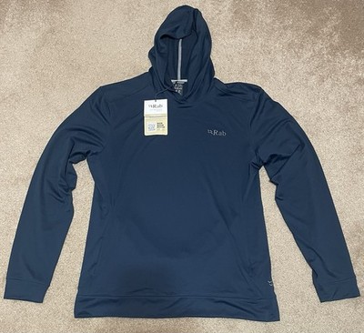 NEW Rab Centrum Hoody - Long Sleeve Midlayer - Men's Large - Tempest Blue