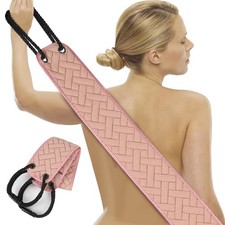 Exfoliating Back Scrubber with Upgraded Handles, 38.5 Inch Double-Sided Body ...