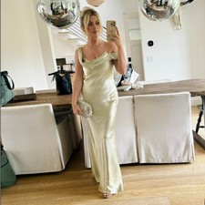 Reformation Ronda Silk Dress Sz 10 Dried Herbs Maxi