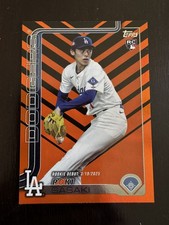 2025 MLB Topps Update ROKI SASAKI Orange Black Foil RC LA Dodgers