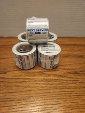 5 rolls Clear Oil Change Reminder Stickers - 2x2 Inches - 250pcs -