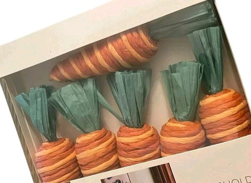 Threshold Easter Vase Filler Jute Carrots x6 Spring Decor 2024 Target HTF NEW - Picture 5 of 14