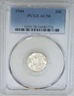 1944 P Mercury Dime PCGS AU58 Frosty Luster Just Graded New Holder #H215D