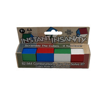 Instant Insanity Wooden Edition by Games USA, Classic Brain Teaser Puzzle, New