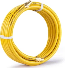 33FT 1/2 Inch CSST Gas Line Hose Flexible Stainless Steel Pipe Kit with Fittings