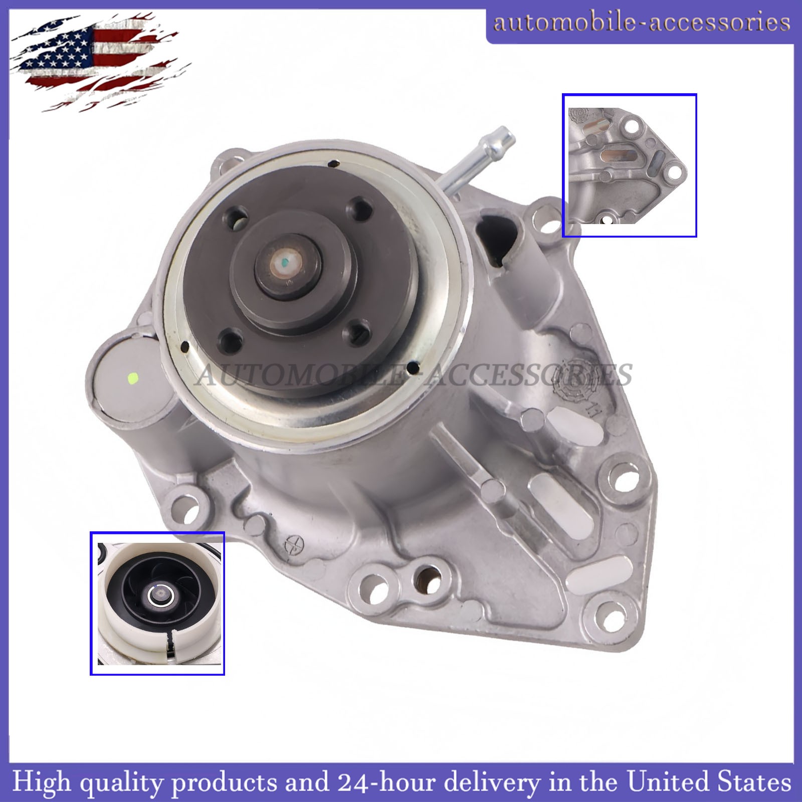Coolant Water Pump For 2017-2020 Bentley Bentayga 6.0L W12 07P121008A/B/C US