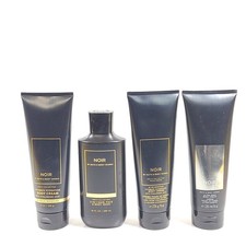 4 Pc Men's Bundle Bath Body Works Noir Body Cream Body Wash