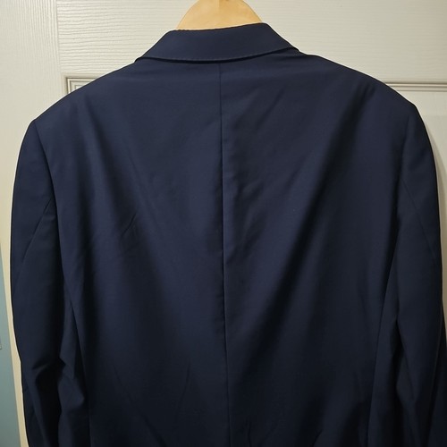 Blazer Ermenegildo Zegna Patrick 100 % lana virgen azul marino 4 Neiman Marcus 52R (42R) - Imagen 5 de 13