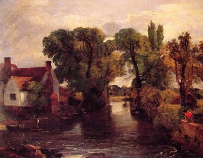 Constable the Mill Stream Vintage Kunstdruck Poster Wanddeko Leinwand Modern Art