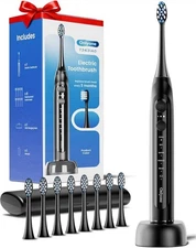 Onlyone Sonic Electric Toothbrush For Adults With Travel Case And 8 Brush Heads