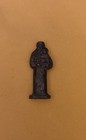 Vintage Small Religious Saint Statue Figurine with Metal Case — photo 5